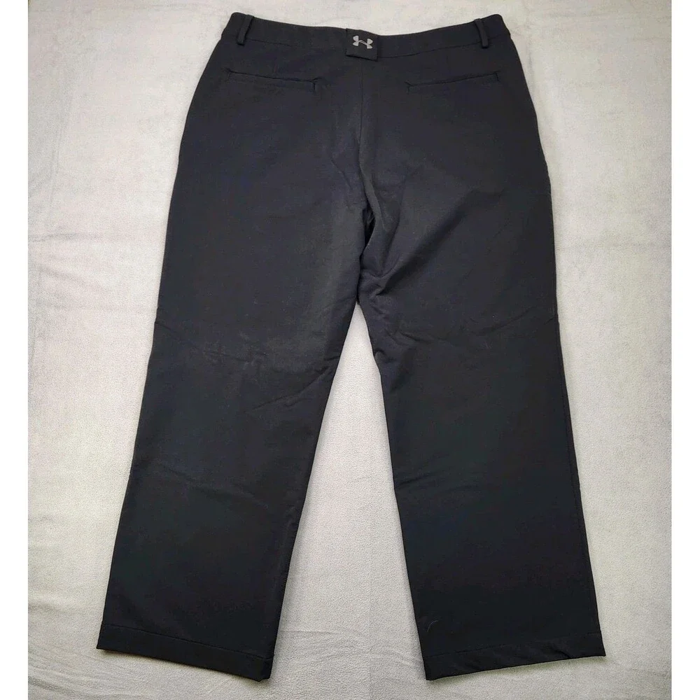 Under Armour Pants Men's 38x32 Black‎ ColdGear Nylon Stretch Golf Performance